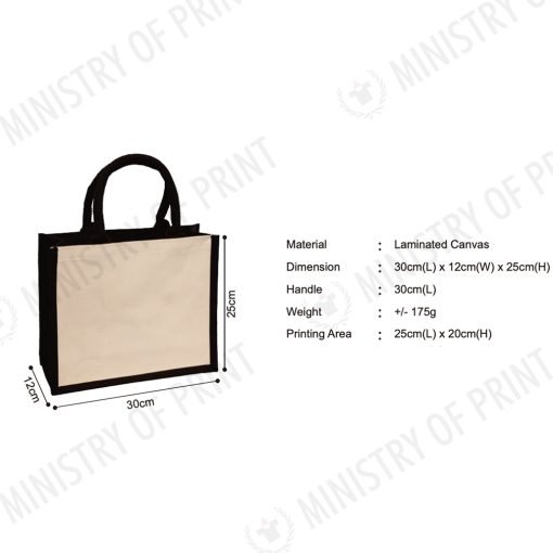 Large Laminated Canvas Tote Bag (B0289)