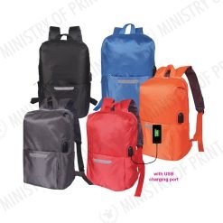 Lightweight Water-Resistant Backpack with USB Charging Port (B0339)