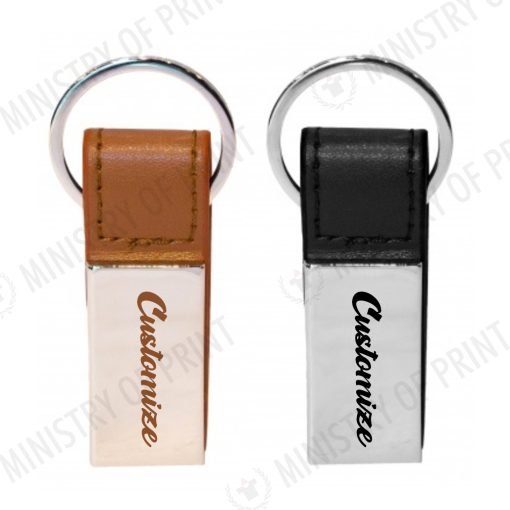 Minimalist PU Leather & Metal Keychain (SP0047)