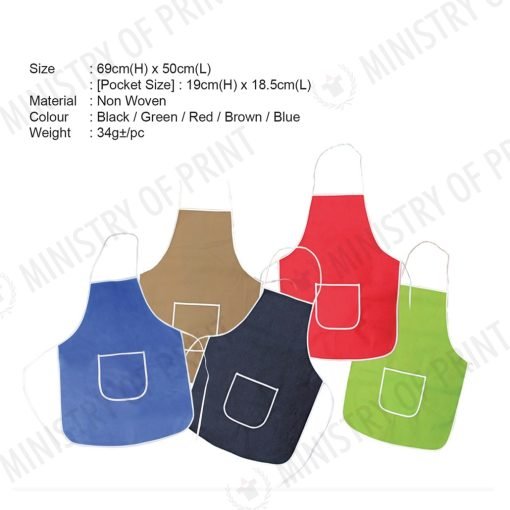 Non-Woven Apron with Pocket (A0036)