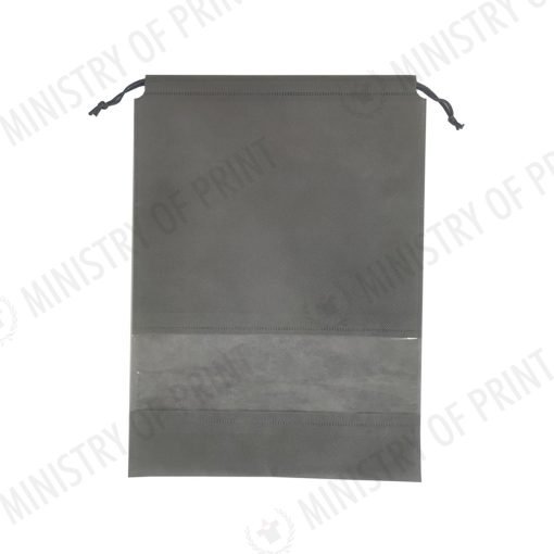 Non-Woven Drawstring Shoe Bag with PVC Window (B0324)