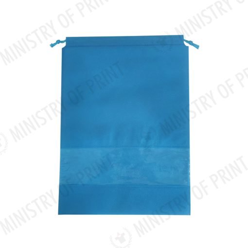 Non-Woven Drawstring Shoe Bag with PVC Window (B0324)