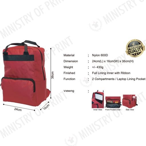Premium Nylon Laptop Backpack (B0283)