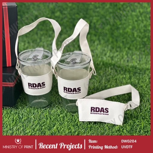 450ml Glass Mug with Strap & Straw (DW0204)