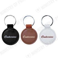 Round PU Leather Keychain (SP0045)