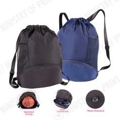 Sport Drawstring Backpack with Shoe Compartment (B0335)