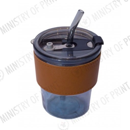 Trendy Glass Tumbler with Straw (DW0174)
