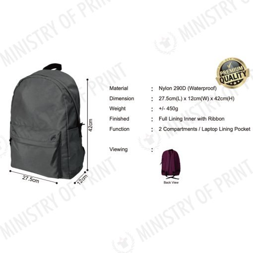 Waterproof Nylon Backpack (B0280)