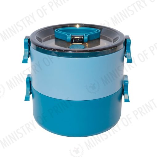 2-Tier Stainless Steel Lunch Box with Safety Lock (LS0137)