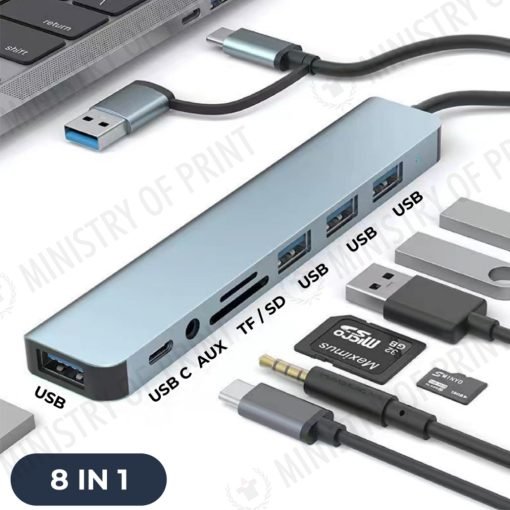 High-Speed Data 8-in-1 USB Hub (GE0128)