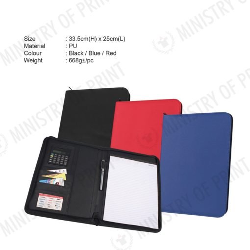 PU Seminar Folder with Calculator & Writing Pad (STA0390)