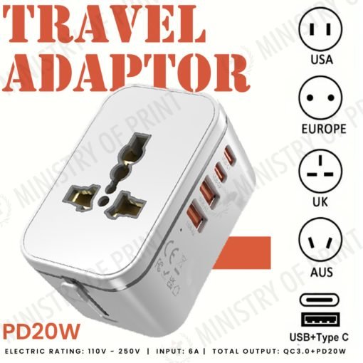 Universal Travel Adapter – Fast Charging (TA0055)
