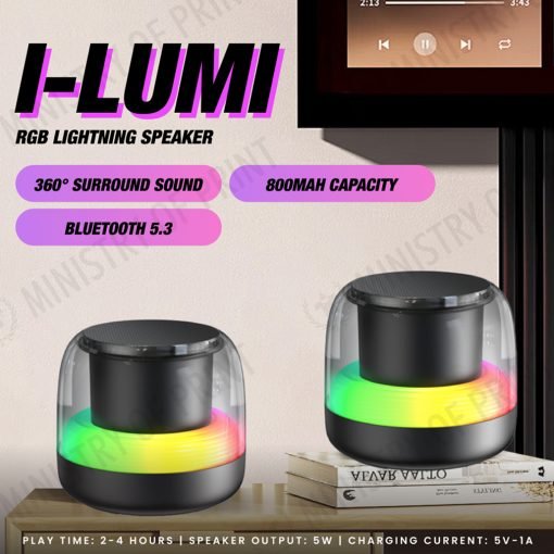 I-LUMI Multifunction Bluetooth Speaker with Ambient Light (GE0157)
