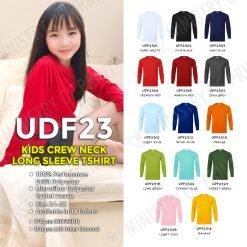 Kids Crew Neck Long Sleeve T-shirt (UDF23)
