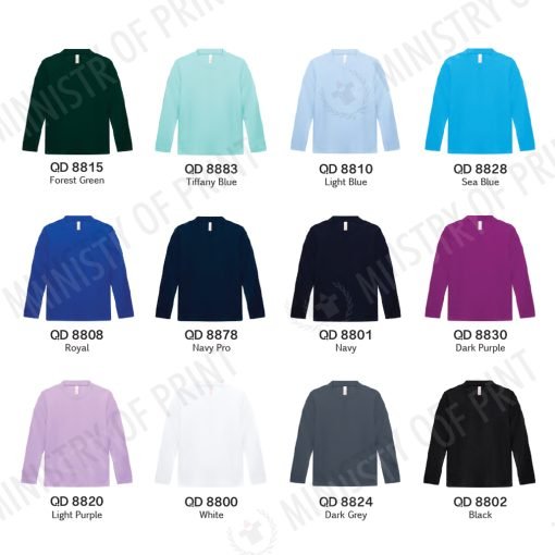 Kids Microfibre eyelet long sleeve (QD88)