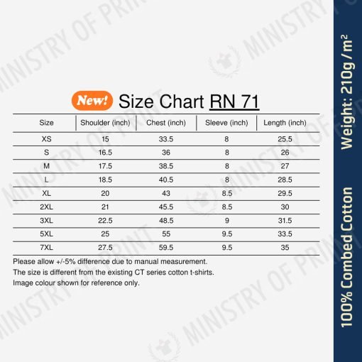 Premium Cotton Crew Neck Tee (RN71)