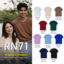 Premium Cotton Crew Neck Tee (RN71)