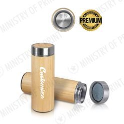 Bamboo Stainless Steel Insulated Vacuum Flask (DW0279)