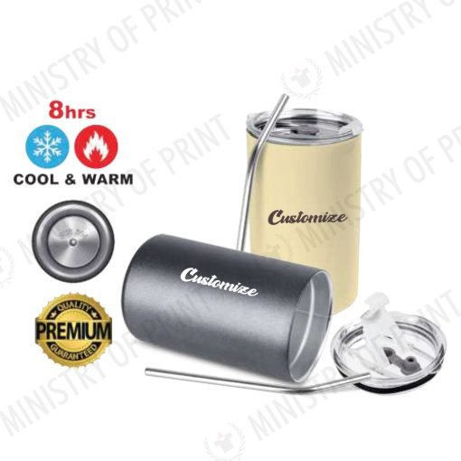 Stainless Steel Thermo Mug With Straw (DW0300)