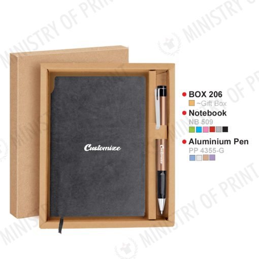 Executive Notebook & Aluminium Pen Gift Box (GS0017)