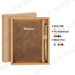 PU Notebook & Metal Pen in Premium Gift Box (GS0014)