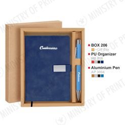 Premium Gift Set – PU Organizer with Aluminium Pen (GS0013)