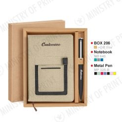 Premium Notebook & Metal Pen in Gift Box (GS0023)