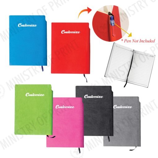 Slim PU Notebook with Pen Loop (STA0539)