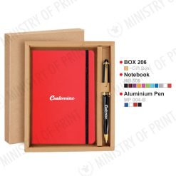 Vibrant Notebook & Aluminium Pen in Gift Box (GS0018)