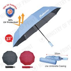23” Fully Automatic Foldable Umbrella with Torchlight (LS0064)