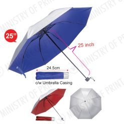 25” Foldable Silver Coated Umbrella (LS0072)