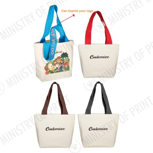 Canvas Tote Bag with Colour Handles (B0453)