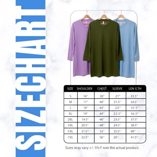 Female Microfibre Eyelet V-Neck Long Sleeve Muslimmah (SK05)