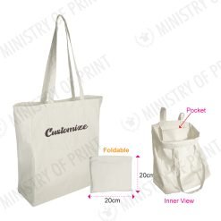Foldable Canvas Shopping Bag (B0454)
