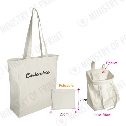Foldable Canvas Shopping Bag (B0454)
