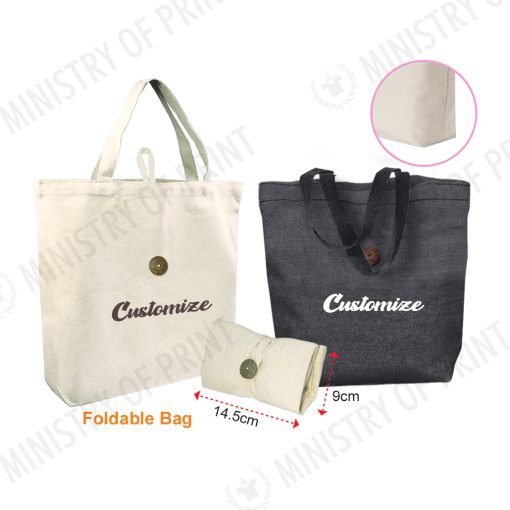 Foldable Canvas Tote Bag (B0455)