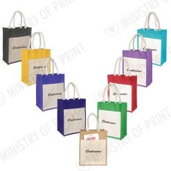 Jute Bag with Canvas Compartment (B0441)