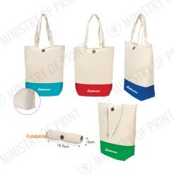 Two Tone Cotton Tote Bag (B0451)