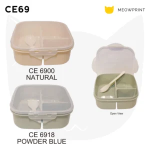 CE69 Plastic Lunch Box (3-Compartments)