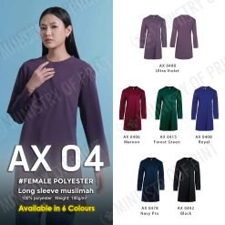 Female Polyester Long Sleeve Muslimah (AX04)