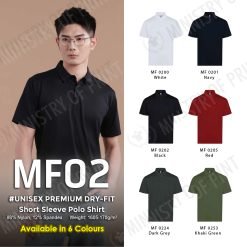 Unisex Premium Dry-Fit Short Sleeve Polo Shirt (MF02)